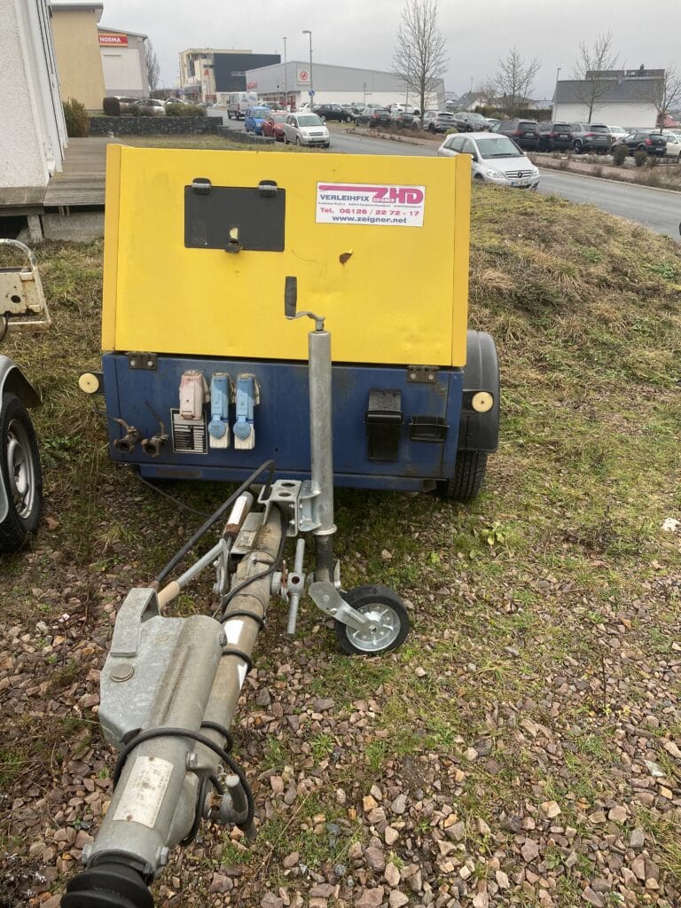 VERLEIHFIX - Verleih und Vermietung von Baumaschinen und Geräten für Idstein - Limburg - Wiesbaden - Frankfurt - Koblenz - Stromerzeuger 6 kVA Anhänger